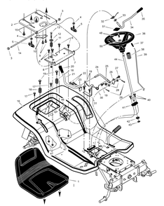 Part Location Diagram of F-000702L Murray Manual and Parts List